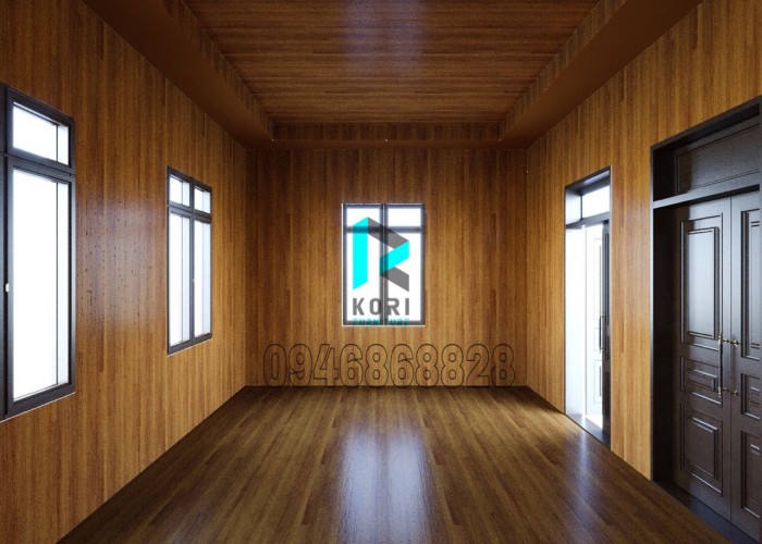 hoàn thiện sàn gỗ ốp tường ốp trần tại Hậu Giang