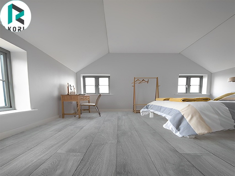Sàn gỗ BT1537 cho phòng ngủ hiện đại.