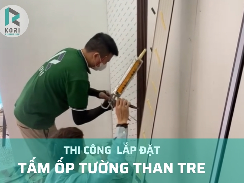 thi công lắp đặt tấm than tre