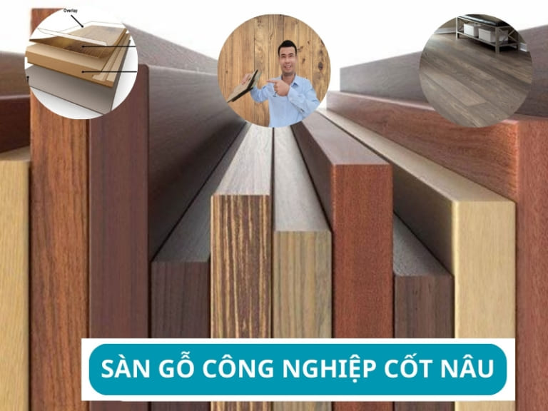 HDF sàn gỗ cốt nâu