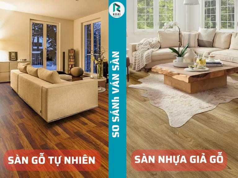 so sánh ván sàn nhựa và gỗ tự nhiên